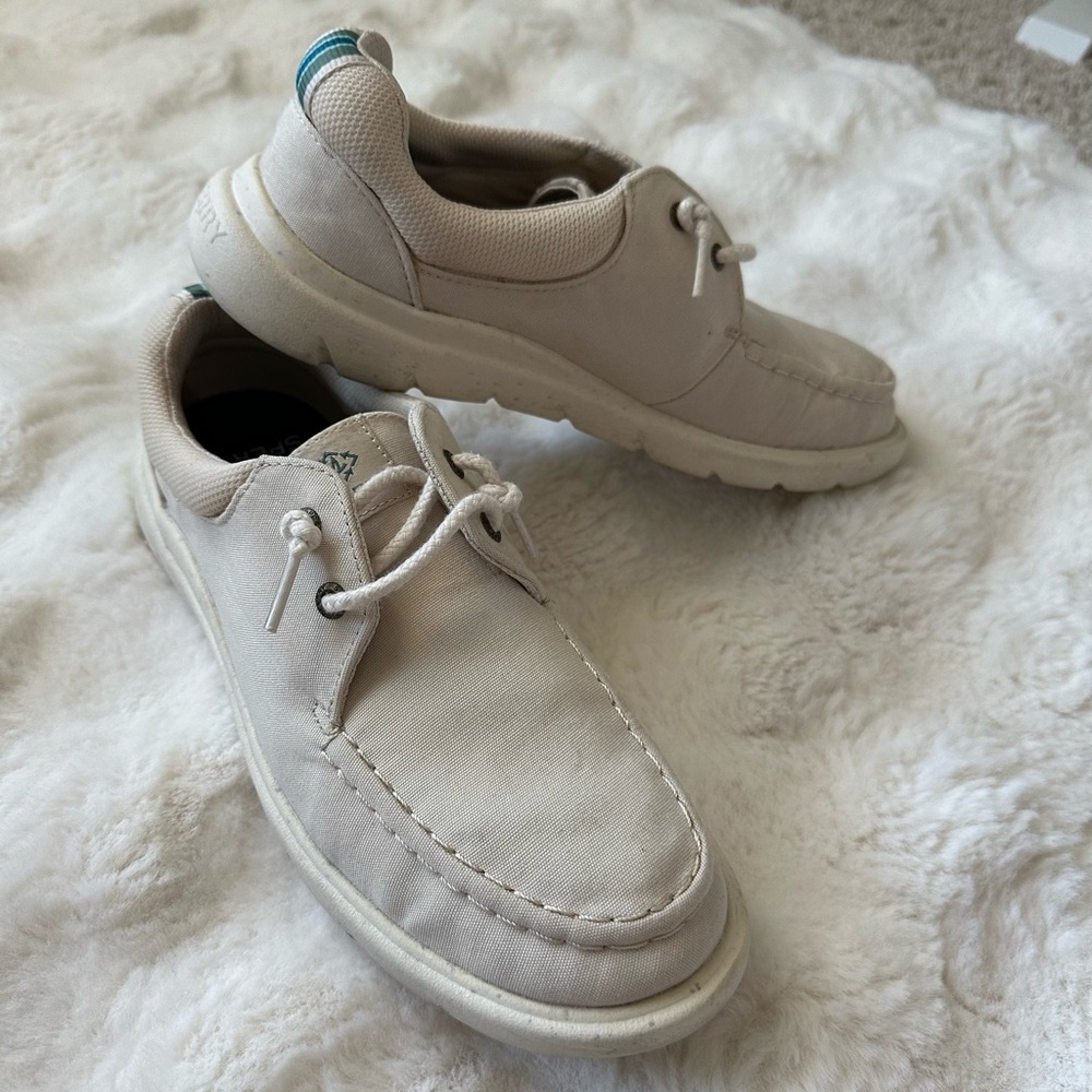 Sperry Women’s Captain’s Moc Ivory Comfort Lightweight Boat Slip-On Sneakers-9